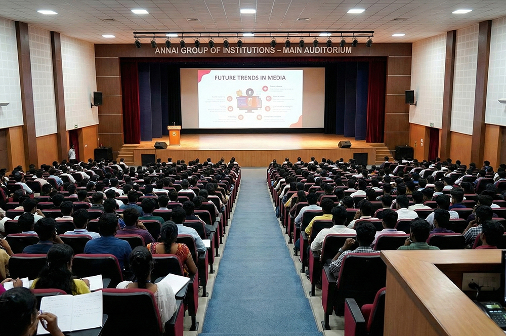 Auditorium, Infrastructure, ANNAI COLLEGES, Auditorium