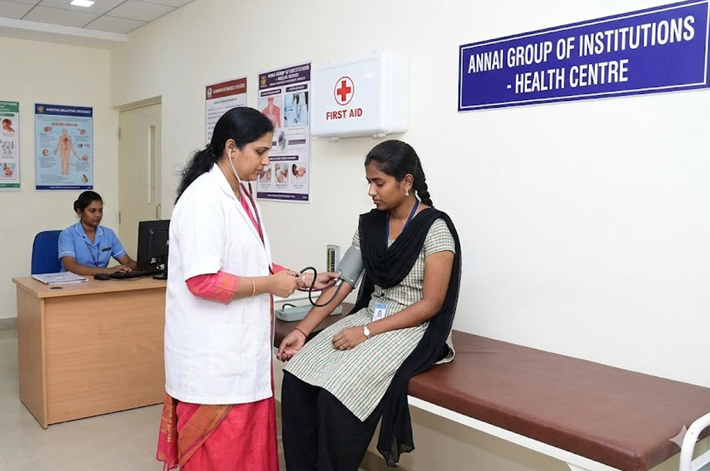 Health-Care-Center, Infrastructure, ANNAI COLLEGES, Health-Care-Center